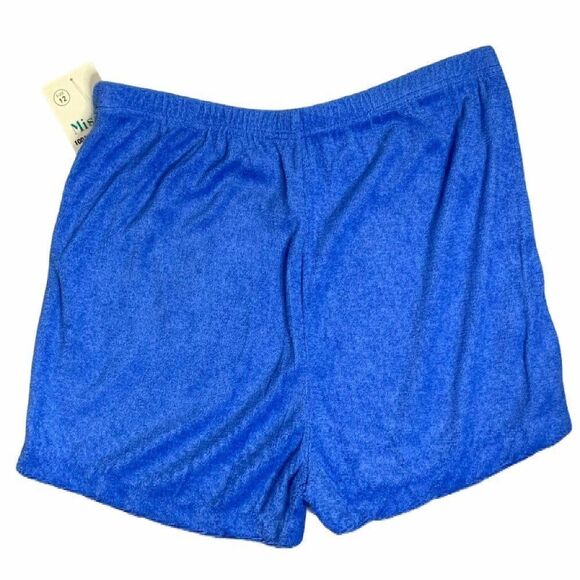 Vintage Deadstock Terry Cloth Shorts S Blue High - Picture 3 of 4
